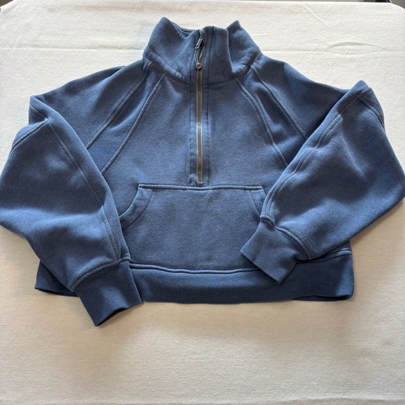 Lululemon Tops - Lululemon, Scuba Cropped Half-Zip, Blue, XS/S, Excellent, $118
